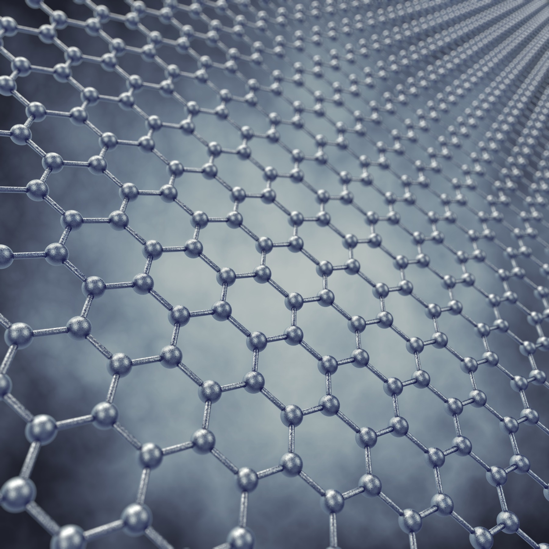 Estructura hexagonal del grafeno — red de átomos de carbono